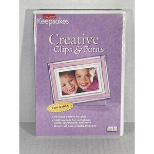 NEW Creating Keepsakes Creative Clips Fonts CD Windows Mac Scrapbooking sealed